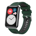 For Huawei Watch Fit New / Dark Green+Black