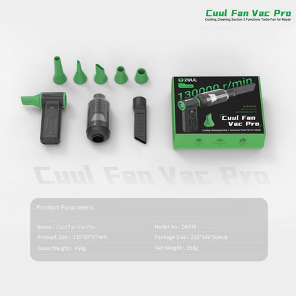 2UUL DA970 Cuul Fan Pro Cooling + Cleaning + Suction 3 in 1 Turbo Fan Set, 2UUL DA970