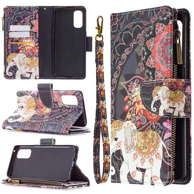 Colored Drawing Pattern Zipper Horizontal Flip Leather Case with Holder & Card Slots & Wallet, For OPPO Reno4 Pro 5G