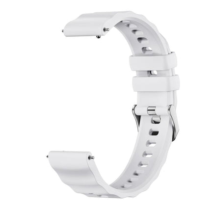 xDfind Quick Release Spring Bar Silver Buckle Solid Color Silicone Watch Band, For Huawei Watch GT 6 / 5 / 4 41mm