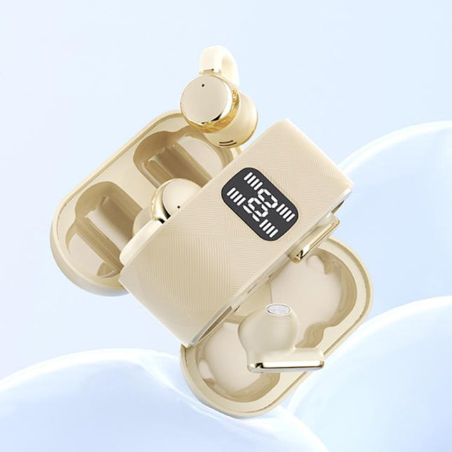 J-Q16 2 in 1 Digital Display ENC Noise Reduction Wireless Bluetooth Earphone
