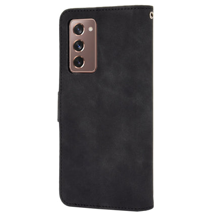 For Samsung Galaxy Z Fold2 5G Solid Color Skin Feel Magnetic Buckle Horizontal Flip Calf Texture PU Leather Case with Holder & Card Slots & Wallet, For Samsung Galaxy Z Fold2 5G