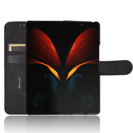 For Samsung Galaxy Z Fold2 5G Solid Color Skin Feel Magnetic Buckle Horizontal Flip Calf Texture PU Leather Case with Holder & Card Slots & Wallet, For Samsung Galaxy Z Fold2 5G
