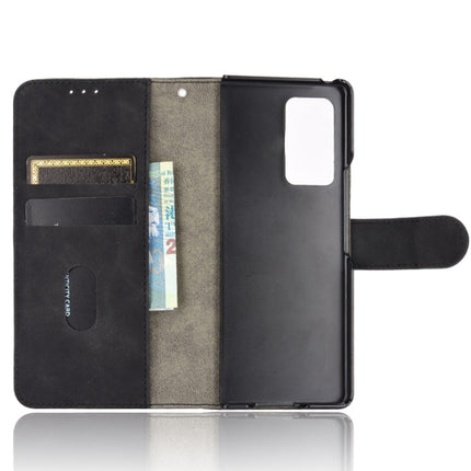 For Samsung Galaxy Z Fold2 5G Solid Color Skin Feel Magnetic Buckle Horizontal Flip Calf Texture PU Leather Case with Holder & Card Slots & Wallet, For Samsung Galaxy Z Fold2 5G