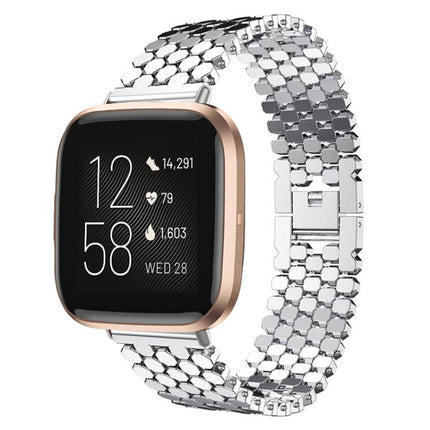 xDfind Fish Scale Texture Metal Watch Band, For Fitbit Versa 4/Versa 3/Sense 2/Sense, For Fitbit Versa 2/Versa/Versa Lite