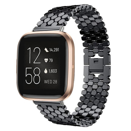 xDfind Fish Scale Texture Metal Watch Band, For Fitbit Versa 4/Versa 3/Sense 2/Sense, For Fitbit Versa 2/Versa/Versa Lite