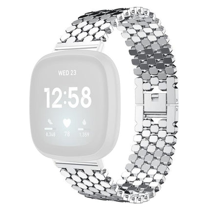 xDfind Fish Scale Texture Metal Watch Band, For Fitbit Versa 4/Versa 3/Sense 2/Sense, For Fitbit Versa 2/Versa/Versa Lite