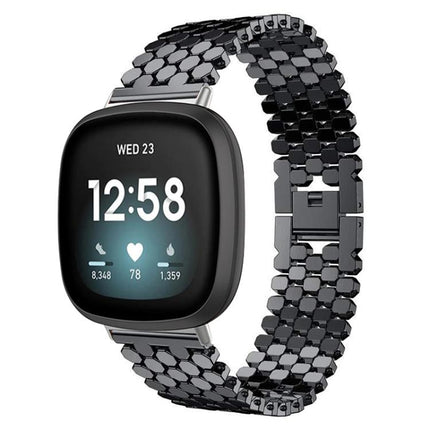 xDfind Fish Scale Texture Metal Watch Band, For Fitbit Versa 4/Versa 3/Sense 2/Sense, For Fitbit Versa 2/Versa/Versa Lite