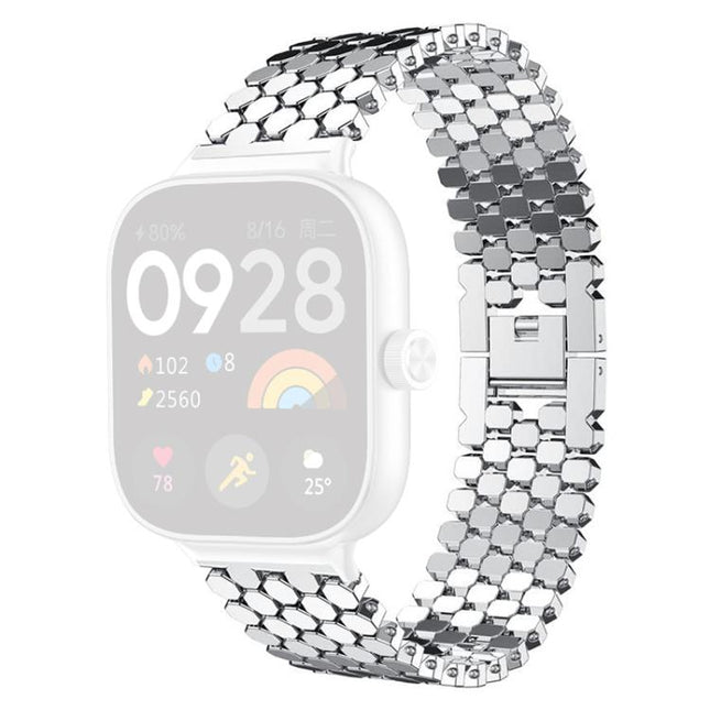 xDfind Fish Scale Texture Metal Watch Band, For Xiaomi Band 10 Pro/9 Pro/Redmi Watch 6/5, For Redmi Watch 3 Active / Watch 3 Lite, For Redmi Watch 3