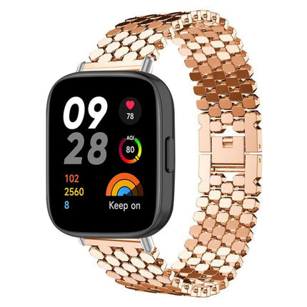 xDfind Fish Scale Texture Metal Watch Band, For Xiaomi Band 10 Pro/9 Pro/Redmi Watch 6/5, For Redmi Watch 3 Active / Watch 3 Lite, For Redmi Watch 3