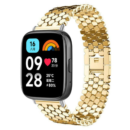 xDfind Fish Scale Texture Metal Watch Band, For Xiaomi Band 10 Pro/9 Pro/Redmi Watch 6/5, For Redmi Watch 3 Active / Watch 3 Lite, For Redmi Watch 3