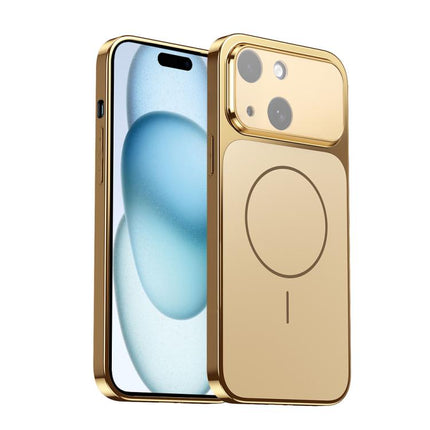 Corning Glass Plating Large Window MagSafe Phone Case, For iPhone 15 Pro, For iPhone 15, For iPhone 14, For iPhone 14 Pro