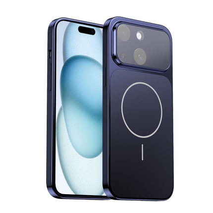 Corning Glass Plating Large Window MagSafe Phone Case, For iPhone 15 Pro, For iPhone 15, For iPhone 14, For iPhone 14 Pro