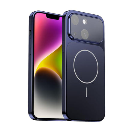 Corning Glass Plating Large Window MagSafe Phone Case, For iPhone 15 Pro, For iPhone 15, For iPhone 14, For iPhone 14 Pro