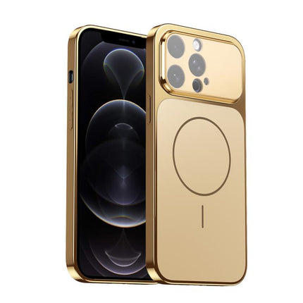 Corning Glass Plating Large Window MagSafe Phone Case, For iPhone 12, For iPhone 12 Pro Max, For iPhone 12 Pro, For iPhone 11 Pro Max