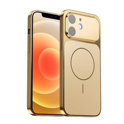 Corning Glass Plating Large Window MagSafe Phone Case, For iPhone 12, For iPhone 12 Pro Max, For iPhone 12 Pro, For iPhone 11 Pro Max