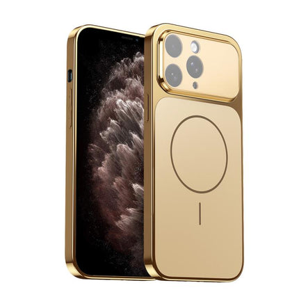 Corning Glass Plating Large Window MagSafe Phone Case, For iPhone 12, For iPhone 12 Pro Max, For iPhone 12 Pro, For iPhone 11 Pro Max