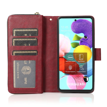 Zipper Wallet Bag Horizontal Flip PU Leather Case with Holder & 9 Card Slots & Wallet & Lanyard & Photo Frame, For Samsung Galaxy A51, For Samsung Galaxy A51 5G, For Samsung Galaxy A70, For Samsung Galaxy A71