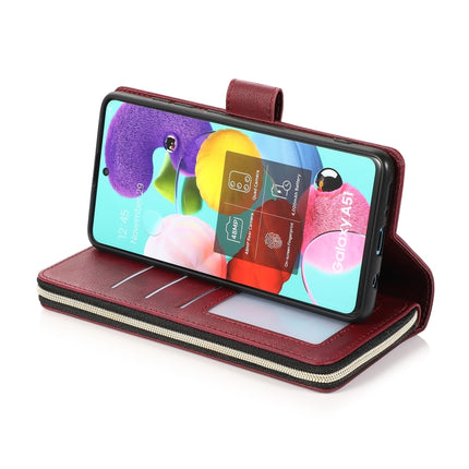 Zipper Wallet Bag Horizontal Flip PU Leather Case with Holder & 9 Card Slots & Wallet & Lanyard & Photo Frame, For Samsung Galaxy A51, For Samsung Galaxy A51 5G, For Samsung Galaxy A70, For Samsung Galaxy A71