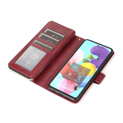 Zipper Wallet Bag Horizontal Flip PU Leather Case with Holder & 9 Card Slots & Wallet & Lanyard & Photo Frame, For Samsung Galaxy A51, For Samsung Galaxy A51 5G, For Samsung Galaxy A70, For Samsung Galaxy A71