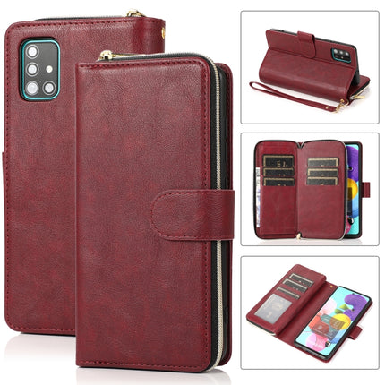 Zipper Wallet Bag Horizontal Flip PU Leather Case with Holder & 9 Card Slots & Wallet & Lanyard & Photo Frame, For Samsung Galaxy A51, For Samsung Galaxy A51 5G, For Samsung Galaxy A70, For Samsung Galaxy A71