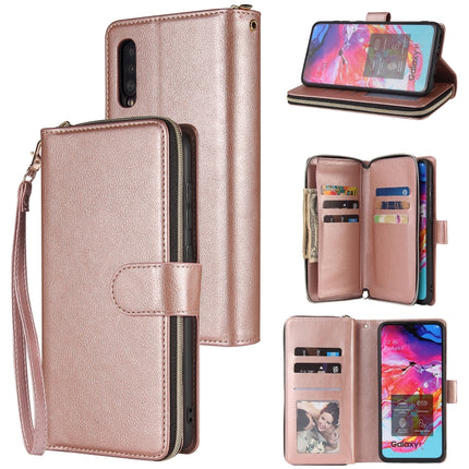 Zipper Wallet Bag Horizontal Flip PU Leather Case with Holder & 9 Card Slots & Wallet & Lanyard & Photo Frame, For Samsung Galaxy A51, For Samsung Galaxy A51 5G, For Samsung Galaxy A70, For Samsung Galaxy A71