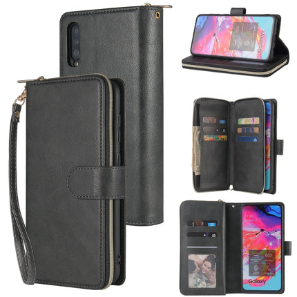 Zipper Wallet Bag Horizontal Flip PU Leather Case with Holder & 9 Card Slots & Wallet & Lanyard & Photo Frame, For Samsung Galaxy A51, For Samsung Galaxy A51 5G, For Samsung Galaxy A70, For Samsung Galaxy A71