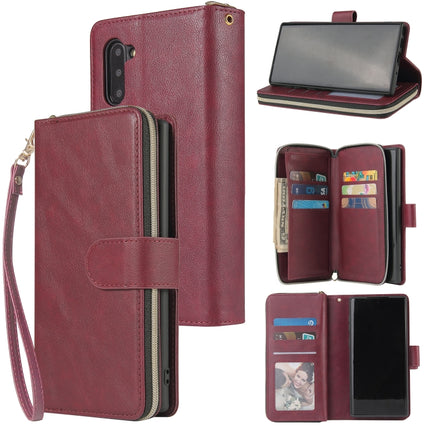 Zipper Wallet Bag Horizontal Flip PU Leather Case with Holder & 9 Card Slots & Wallet & Lanyard & Photo Frame, For Samsung Galaxy A71 5G, For Samsung Galaxy Note10, For Samsung Galaxy Note10+, For Samsung Galaxy Note20