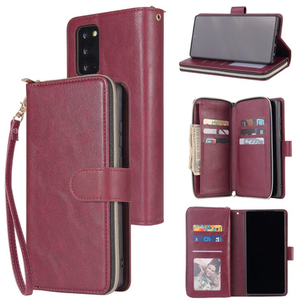 Zipper Wallet Bag Horizontal Flip PU Leather Case with Holder & 9 Card Slots & Wallet & Lanyard & Photo Frame, For Samsung Galaxy Note20 Ultra, For Samsung Galaxy S20 FE 5G