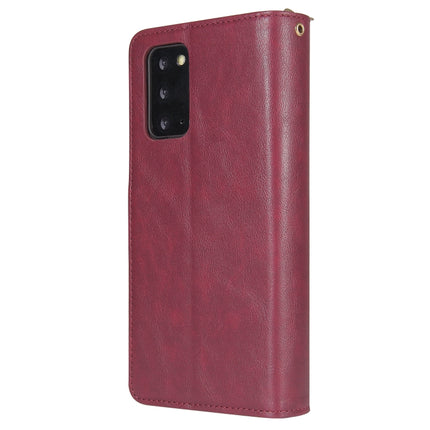 Zipper Wallet Bag Horizontal Flip PU Leather Case with Holder & 9 Card Slots & Wallet & Lanyard & Photo Frame, For Samsung Galaxy Note20 Ultra, For Samsung Galaxy S20 FE 5G