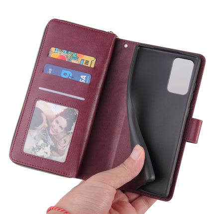 Zipper Wallet Bag Horizontal Flip PU Leather Case with Holder & 9 Card Slots & Wallet & Lanyard & Photo Frame, For Samsung Galaxy Note20 Ultra, For Samsung Galaxy S20 FE 5G
