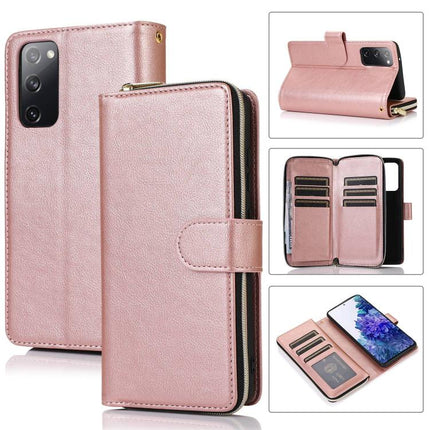 Zipper Wallet Bag Horizontal Flip PU Leather Case with Holder & 9 Card Slots & Wallet & Lanyard & Photo Frame, For Samsung Galaxy Note20 Ultra, For Samsung Galaxy S20 FE 5G