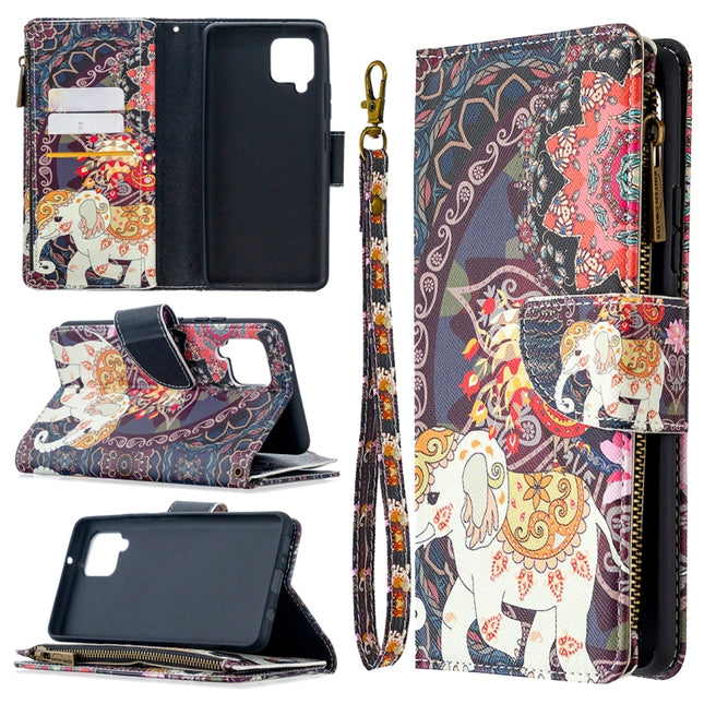 Colored Drawing Pattern Zipper Horizontal Flip Leather Case with Holder & Card Slots & Wallet, For Samsung Galaxy A42 5G