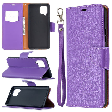 Litchi Texture Pure Color Horizontal Flip PU Leather Case with Holder & Card Slots & Wallet & Lanyard, For Samsung Galaxy A42 5G