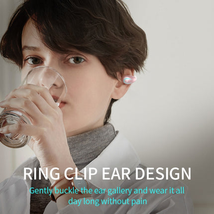 YX08 Ultraleichter kabelloser V5.0-Bluetooth-Ohrhörer mit Ohrbügel, Ohrclip, Stereo-Bluetooth-Headset mit Mikrofon, Einzel