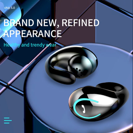 YX08 Ultraleichter kabelloser V5.0-Bluetooth-Ohrhörer mit Ohrbügel, Ohrclip, Stereo-Bluetooth-Headset mit Mikrofon, Einzel