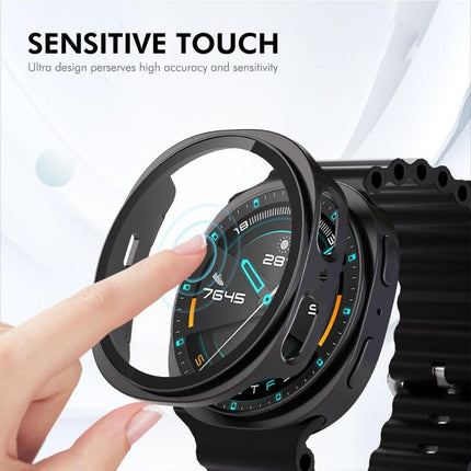 xDfind Tempered Film Integrated Frosted PC Watch Protective Cover, For Samsung Galaxy Watch9 / 8 44mm, For Samsung Galaxy Watch9 / 8 40mm