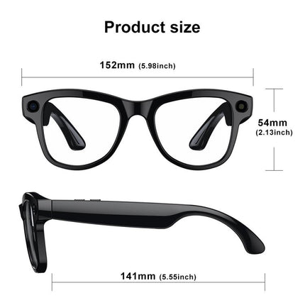 M02 8MP Camera AI Smart Glasses with Photochromic Lenses