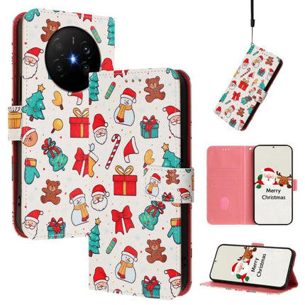 Christmas Series Buckle Leather Phone Case with Hand Strap, For Huawei Mate 70 Air