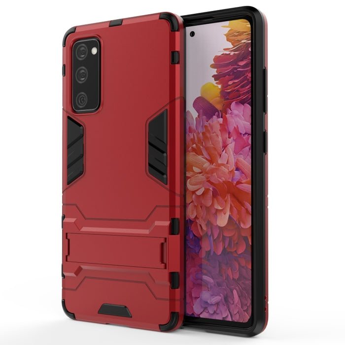 Shockproof PC + TPU Protective Case with Invisible Holder, For Samsung Galaxy S20 FE