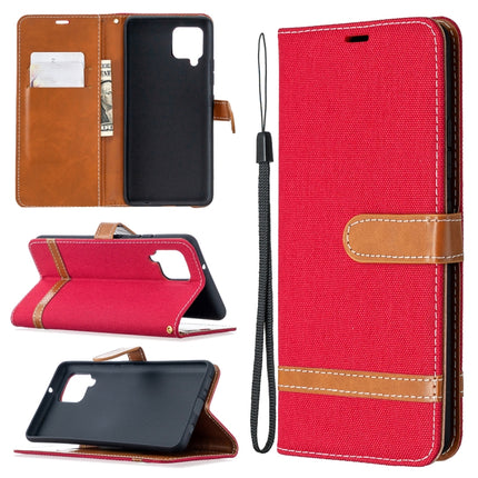 Color Matching Denim Texture Horizontal Flip Leather Case with Holder & Card Slots & Wallet & Lanyard, For Samsung Galaxy A42 5G