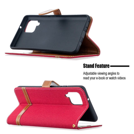 Color Matching Denim Texture Horizontal Flip Leather Case with Holder & Card Slots & Wallet & Lanyard, For Samsung Galaxy A42 5G