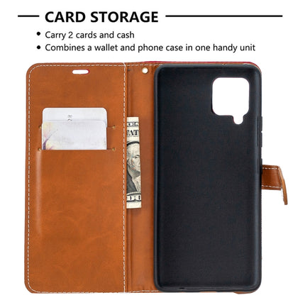Color Matching Denim Texture Horizontal Flip Leather Case with Holder & Card Slots & Wallet & Lanyard, For Samsung Galaxy A42 5G