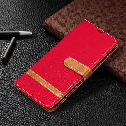 Color Matching Denim Texture Horizontal Flip Leather Case with Holder & Card Slots & Wallet & Lanyard, For Samsung Galaxy A42 5G
