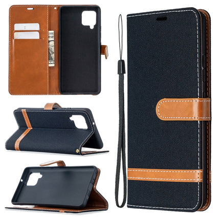 Color Matching Denim Texture Horizontal Flip Leather Case with Holder & Card Slots & Wallet & Lanyard, For Samsung Galaxy A42 5G