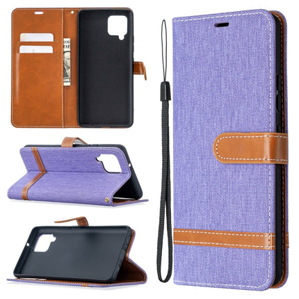 Color Matching Denim Texture Horizontal Flip Leather Case with Holder & Card Slots & Wallet & Lanyard, For Samsung Galaxy A42 5G