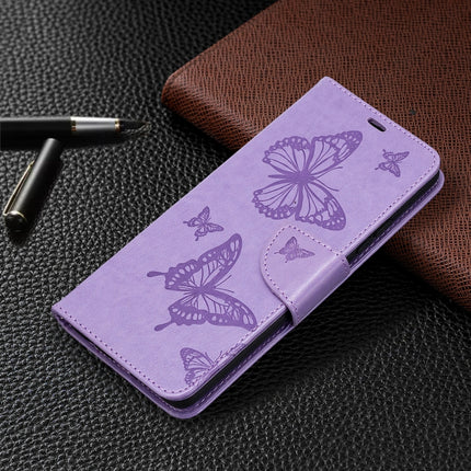 Embossing Two Butterflies Pattern Horizontal Flip PU Leather Case with Holder & Card Slot & Wallet & Lanyard, For Samsung Galaxy A42 5G