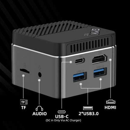 GMK NucBox Windows 10 System Mini PC, Intel Celeron J4125 Quad Core 64bit 14nm 2GHz-2.7GHz, Support WiFi & Bluetooth & RJ45,