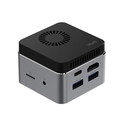 GMK NucBox Windows 10 System Mini PC, Intel Celeron J4125 Quad Core 64bit 14nm 2GHz-2.7GHz, Support WiFi & Bluetooth & RJ45,, 8GB+128GB,EU Plug
