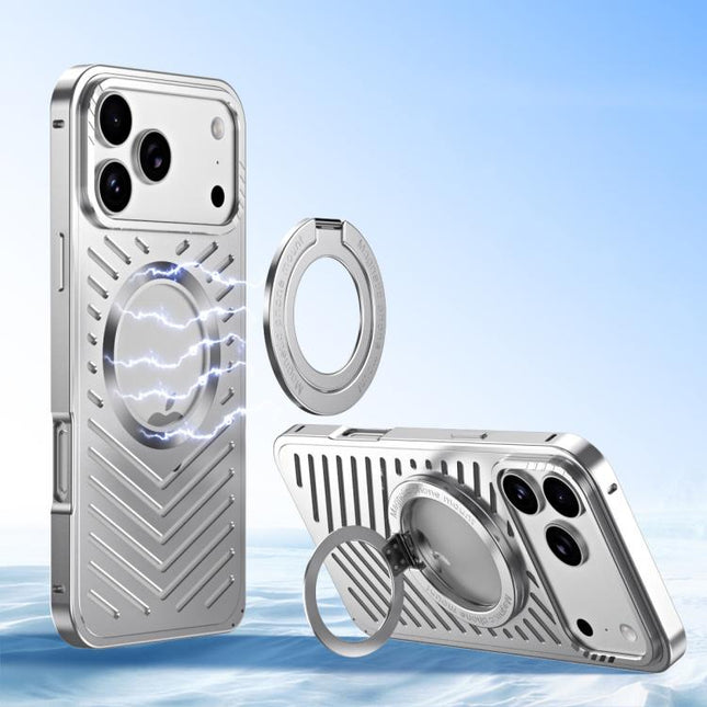 Cooling MagSafe Magnetic Holder Metal Phone Case, For iPhone 17 Pro Max, For iPhone 17 Pro, For iPhone 17